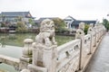 Stone lion bridge-Nanchang Mei Lake Scenic Area Royalty Free Stock Photo