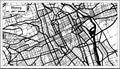 Nancy France City Map in Black and White Color in Retro Style. Outline Map Royalty Free Stock Photo