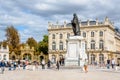 Statue of Stanislas Leszczynski in front of the opera house on the Stanislas square in Nancy, France