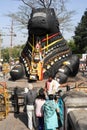 The Nandi bull on Chamundi hill Royalty Free Stock Photo