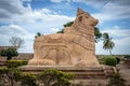 Nandi the Bull statue in ancient Hindu temple