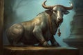 Nandi Hinduism divine bull. Generate ai