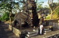 Nandi the huge monument of theBlack Bull of Mysore, India