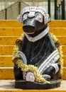 Nandi statue at Lal Bagh Botanical Garden in Bengaluru. Royalty Free Stock Photo