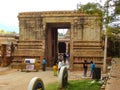 Closeup of beautiful Entrance to the main temple, Bhoganandeeshwara or Bhoganandishwara Temple Royalty Free Stock Photo