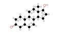 nandrolone molecule, structural chemical formula, ball-and-stick model, isolated image anabolic steroid Royalty Free Stock Photo