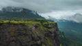 Naneghat Reverse Fountain Spot in the Mountain Ranges of Sahyadri Mountain Ranges Of Maharashtra, India