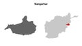 Nangarhar outline map Royalty Free Stock Photo