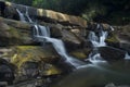 Beauty scenery waterfall nangga in indonesia