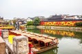 Nanjing Confucius Temple (Fuzi Miao) and Qinhuai River Royalty Free Stock Photo