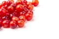 Nanking or felted cherry fruits, isolated on  white background Royalty Free Stock Photo