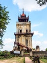 Nanmyint watch tower in Inwa, Myanmar 2 Royalty Free Stock Photo