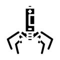 nano battery glyph icon vector illustration