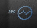 Nano cryptocurrency and modern banking concept.