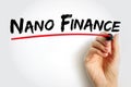 Nano Finance - lending, purchasing, leasing to natural person with the purpose of doing business without assets or property as