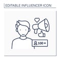 Nano influencer line icon