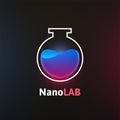 Nano lab logo template Royalty Free Stock Photo