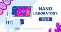 Nano Laboratory Banner Presenting Remote Medicine