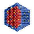 Nano particles in hexagonal cross section