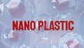 The nano plastic on sci background 3d rendering Royalty Free Stock Photo