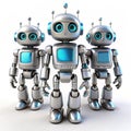 Nano robots 3D illustration isolated