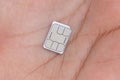 Nano sim card on hand