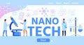 Nano Tech Lettering Landing Page with Start Button