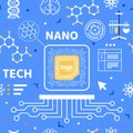 Nano Technology Flat Cartoon Seamless Pattern
