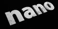 Nano technology sign or logo. lettering.