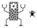 Nanobot Recursion Mosaic of Nanobot Icons