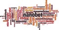 Nanobot word cloud Royalty Free Stock Photo