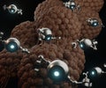 nanobots is detecting and attacking cancer or tumor cells