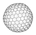 Nanocluster fullerene C540 molecular model