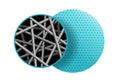 Nanofiber 3D icon - textile fibers for face mask