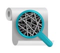 Nanofiber 3D icon - textile fibers for face mask
