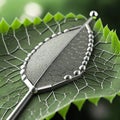 Plant nanobionics . Nano structures on surface of leaf. AI Generated Image Royalty Free Stock Photo