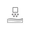 Nanoparticle jetting 3d printer hand drawn outline doodle icon. Royalty Free Stock Photo