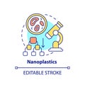 Nanoplastics concept icon