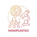 Nanoplastics concept icon