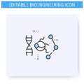 Nanorobot line icon. Editable illustration