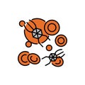 Nanorobot surgery color line icon. Pictogram for web page