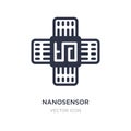 nanosensor icon on white background. Simple element illustration from Technology concept