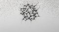 Nanotech cage structure within liquid bubbles Royalty Free Stock Photo