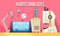 Nanotechnologies Horizontal Illustration Royalty Free Stock Photo