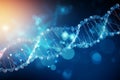 Nanotechnology backdrop, Illuminated DNA code, embodying scientific advancement