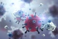 Nanotechnology Genetic engineering and the use of nanorobots to destroy microbes. Medical concept, future medicine technology. 3D Royalty Free Stock Photo