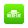 Nanotechnology icon green vector