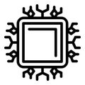 Nanotechnology icon, outline style