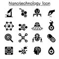 Nanotechnology icon set