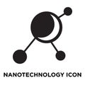 Nanotechnology icon vector isolated on white background, logo co